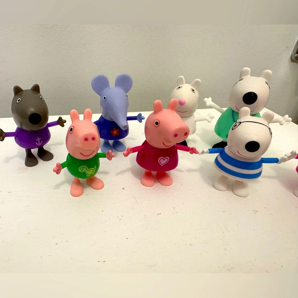 Peppa Pig Friends Figurine Set - Pink, Blue, Green